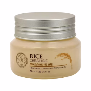 The Face Shop Rice & Ceramide Moisturizing Cream with Rice Extracts for Skin Brightening